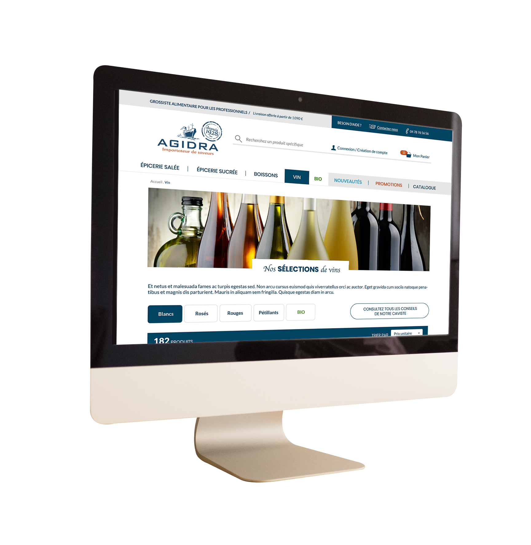 Les conseils vins d'Agidra aux épiciers, magasins , restaurateurs