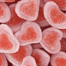 Bonbons coeur de fraise Vidal  Carton de 6 x 2 kg