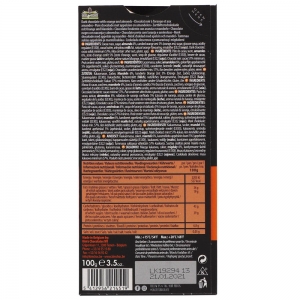 Chocolat noir orange & amandes  tablette 100g CT 12TAB