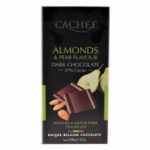 Chocolat noir poires & amandes<br> tablette 100g