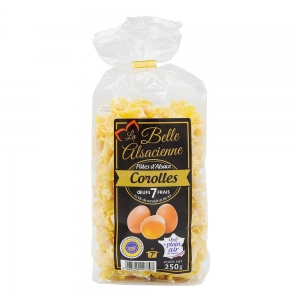 Pâtes aux oeufs Corolles France paquet 250g  Carton de 12 x 250gr