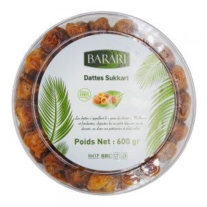 Dattes Sukari barquette 600g Récolte 2023  Carton de 6 x 600gr