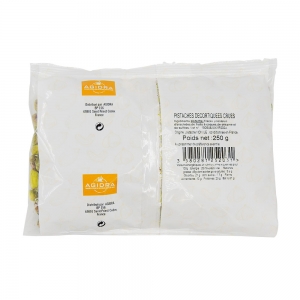Pistaches décortiquées paquet 250g Agidra  Carton de 16 x 250gr