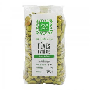Fèves entières Pérou/Bolivie paquet 800g  Carton de 12 x 800G