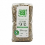Lentilles vertes France paquet 1kg Grain de Frais<br>