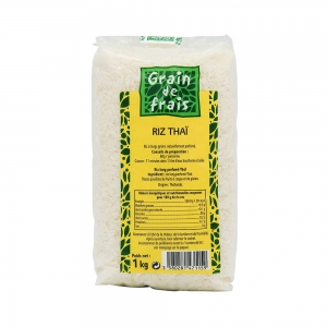 Riz parfumé Thaï paquet 1kg Grain de Frais  Carton de 12 x 1kg