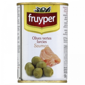 Olives farcies à la pâte de saumon boîte 130g  Ct x 24 boites(pne130gr)