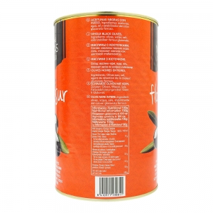 Olives noires entières calibre 18/20 boîte 5/1  Carton de 3 boites 5/1