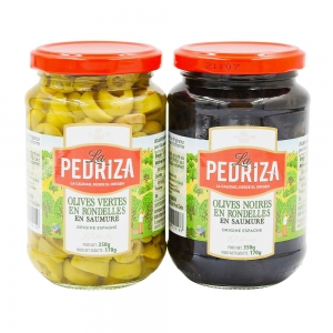 Olives vertes en rondelles bocal 170g  Carton de 12 BOCAUX