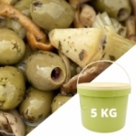 Olives vertes dénoyautées artichauts Italie<br>