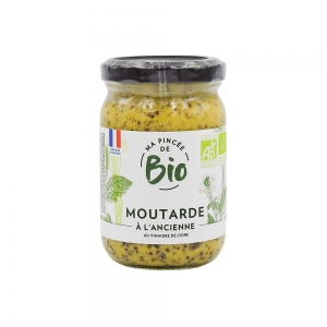 Moutarde à l'ancienne BIO pot 200g  CT DE 6