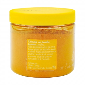 Curcuma moulu pot 90g Bédros  Carton de 12 x 90 gr