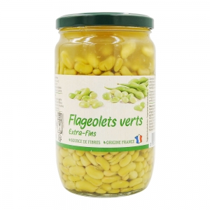 Flageolets verts extra fins France bocal 420g  CT 6