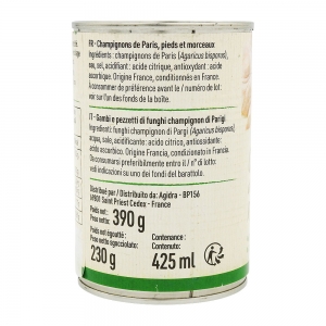 Champignons Paris pieds morceaux FRANCE boîte 1/2 12 BOITES