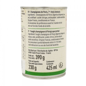 Champignons Paris émincés FRANCE boîte 1/2 12 BOITES