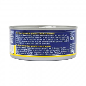 Thon entier huile tournesol 1/5 conserve pne 104g  CT 48 BTE