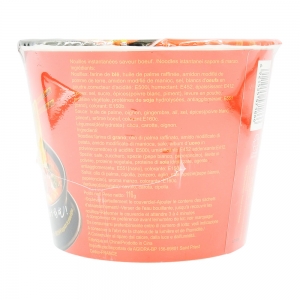 Nouilles instantanées saveur boeuf bol 116g  CT 12 BOLS