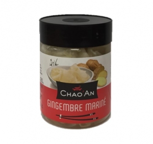 Gingembre en fines lamelles pot 250g Chao'an  Carton de 24