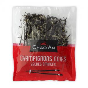 Champignons noirs séchés émincés pqt 80g Chao'an CT 50 SCH