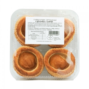 4 bouchées à garnir artisanales boîte 140g  CT DE 12 BOITES