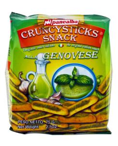 Grissini snack pesto genovese  paquet 75g Panealba CT 14