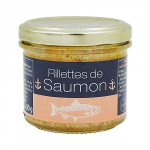 Rillettes de saumon bocal 90g  CT 12 POTS