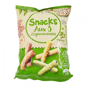 Snack aux 3 légumineuses paquet 90g  CARTON DE 24