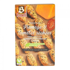 Biscuits apéritifs fromage tomates séchées bte 75g  CARTON DE 8