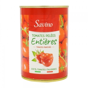Tomates entières pelées au jus conserve 480g  BARQUETTE FILMEE X12