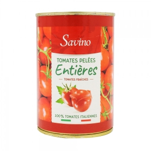 Tomates entières pelées au jus boîte 240g  BARQUETTE FILMEE X 24